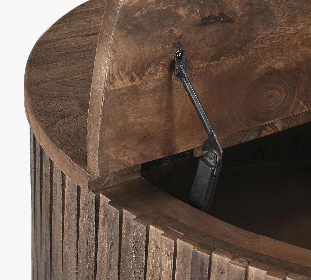 Coloma Round Storage Coffee Table Pottery Barn