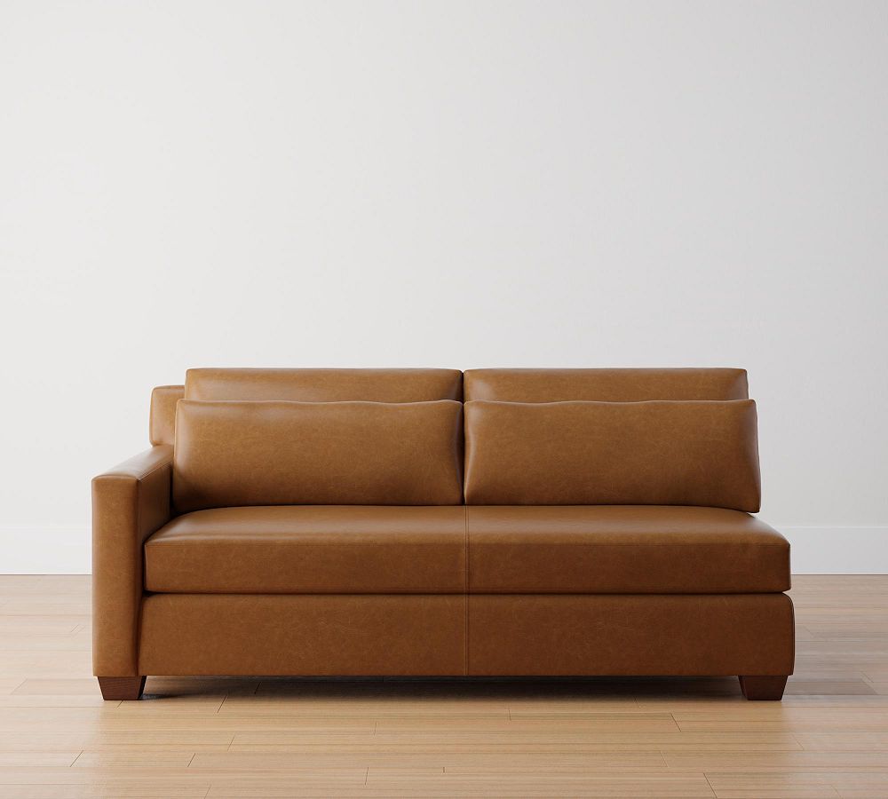 Build Your Own York Square Arm Deep Seat Leather Sectional Components