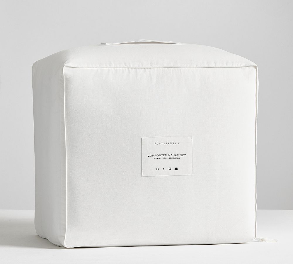 3-Piece Silas Solid Comforter & Shams Set | Pottery Barn