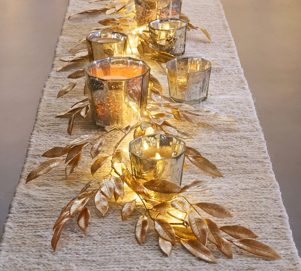 Leafy Glam String Lights Garland Pottery Barn