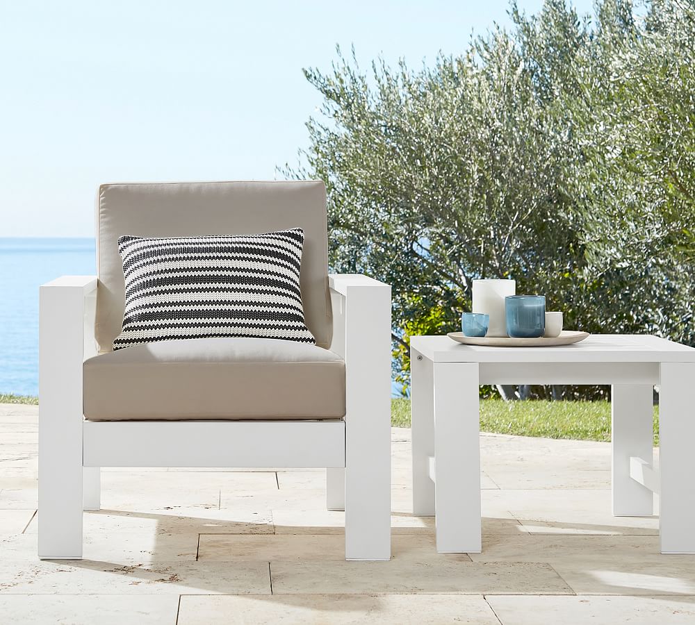 Malibu Metal Outdoor Lounge Chair Pottery Barn