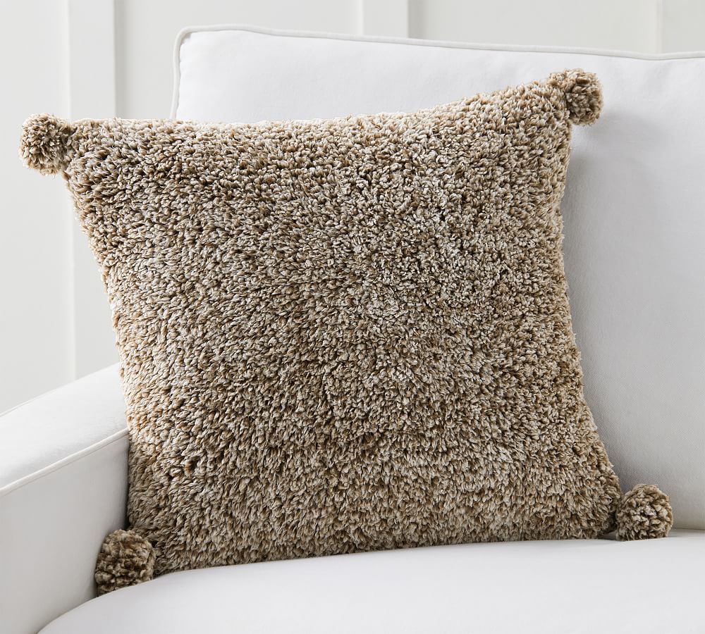 Cozy Pom Pom Sherpa Throw Pillow Cover Pottery Barn
