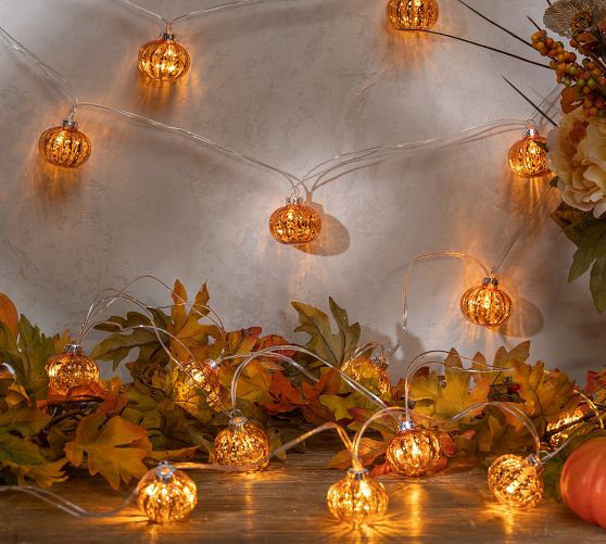 Glass Pumpkin String Lights Pottery Barn