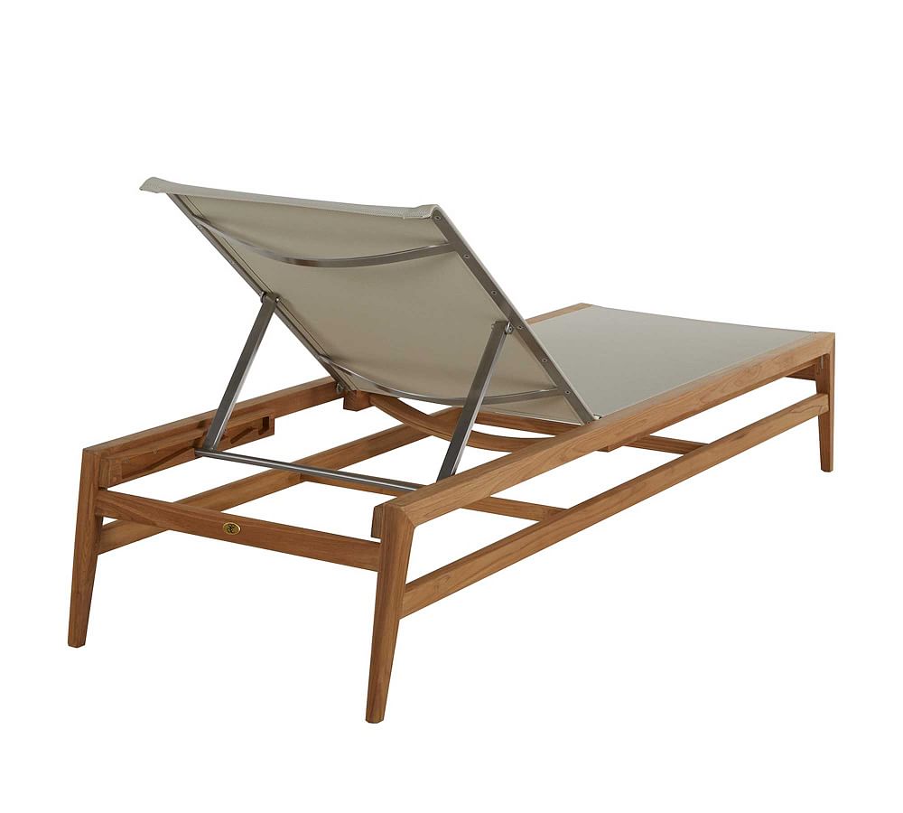 Adriatic Teak Chaise Lounge Chair Pottery Barn
