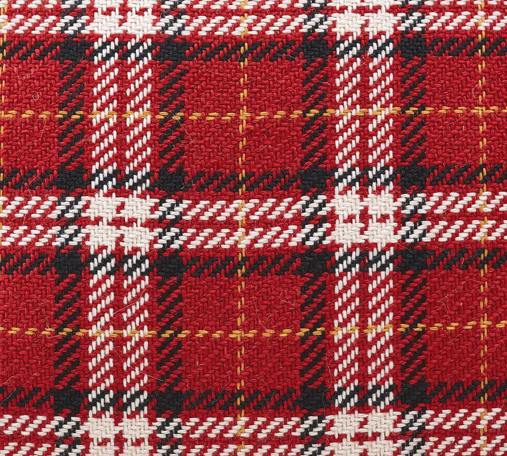 Nottingham Plaid w/ Faux Fur Back Decorative Pillow Cover Pottery Barn