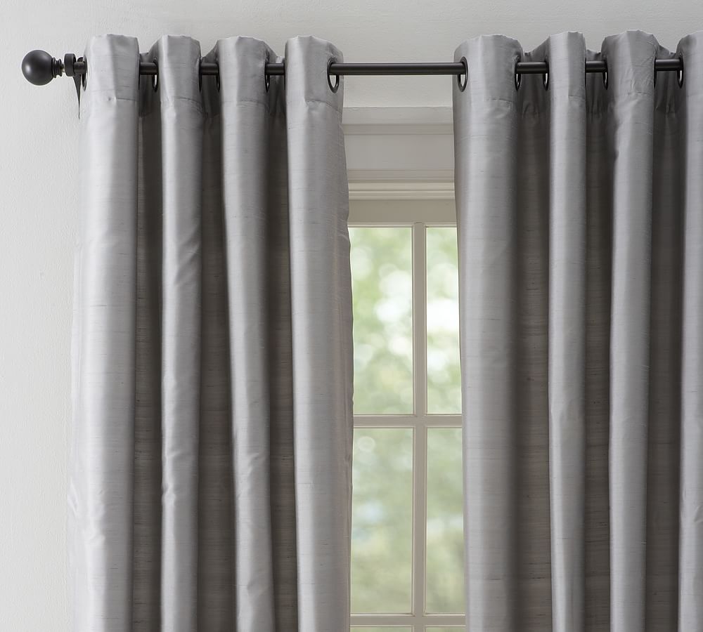 Dupioni Silk Grommet Curtain Pottery Barn