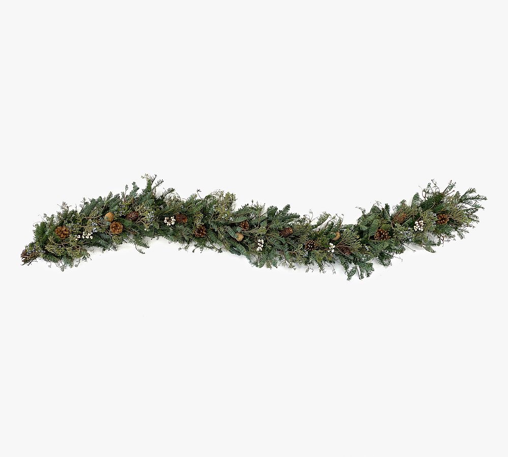 Fresh Juniper, Pinecone & Tallow Berry Garland 6' Pottery Barn