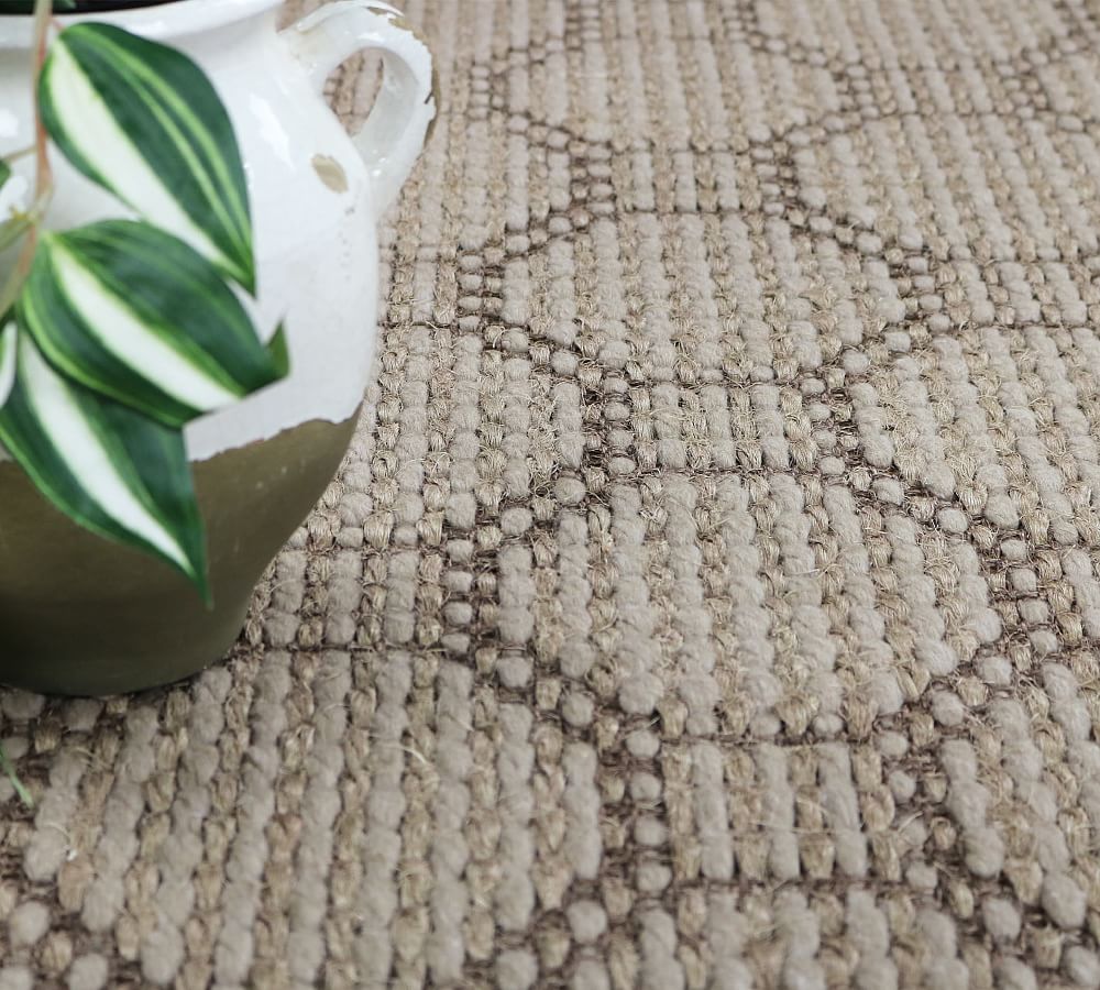 Custom Octagon Printed Wool & Sisal Rug Pottery Barn
