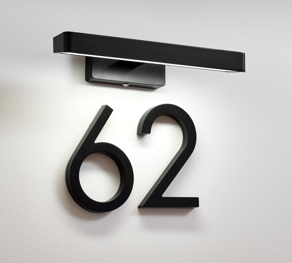 SolarPowered House Number Light Pottery Barn