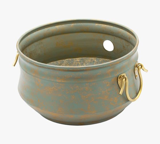 Fiorella Blue Verde Hose Pot with Lid Pottery Barn