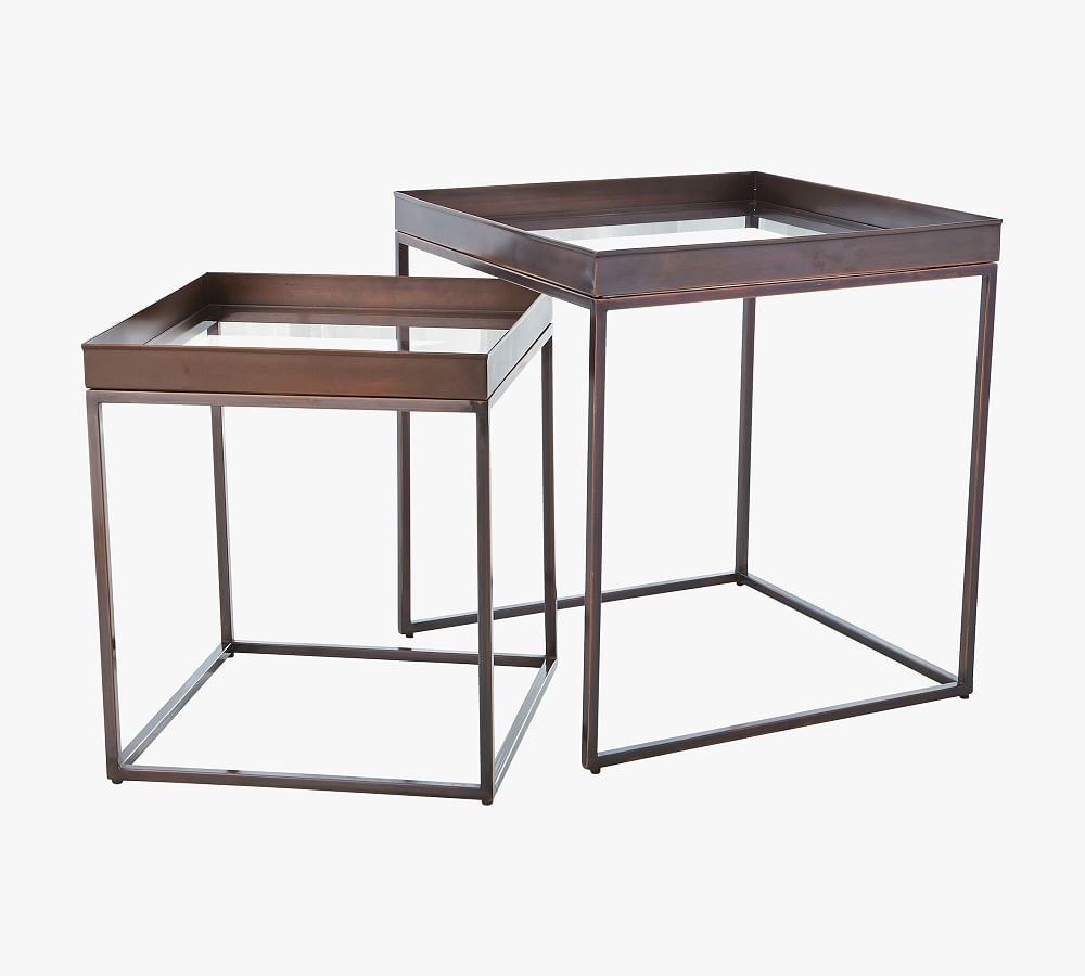 Leroy Metal Square Nesting End Tables Pottery Barn