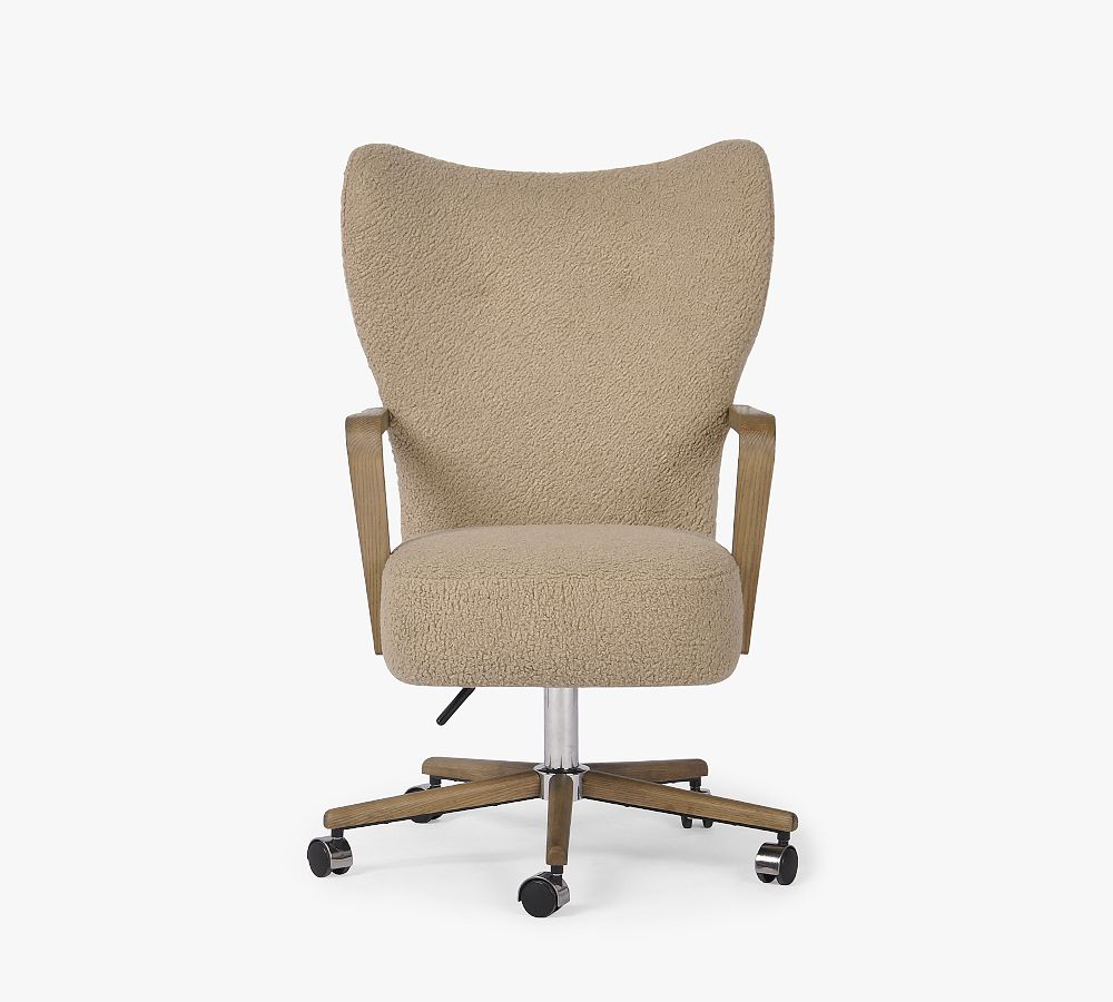 Jones Upholstered Swivel Desk Chair Pottery Barn