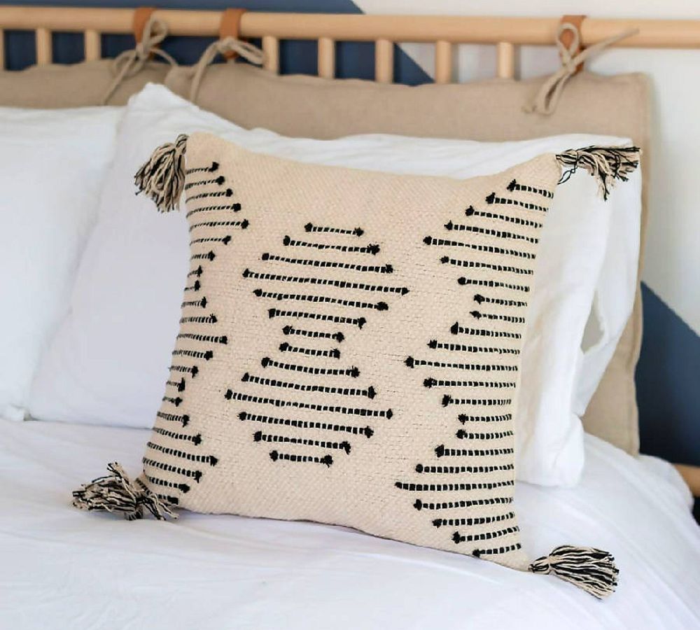 Kamini Handwoven Tassel Throw Throw Pillow Cover Pottery Barn
