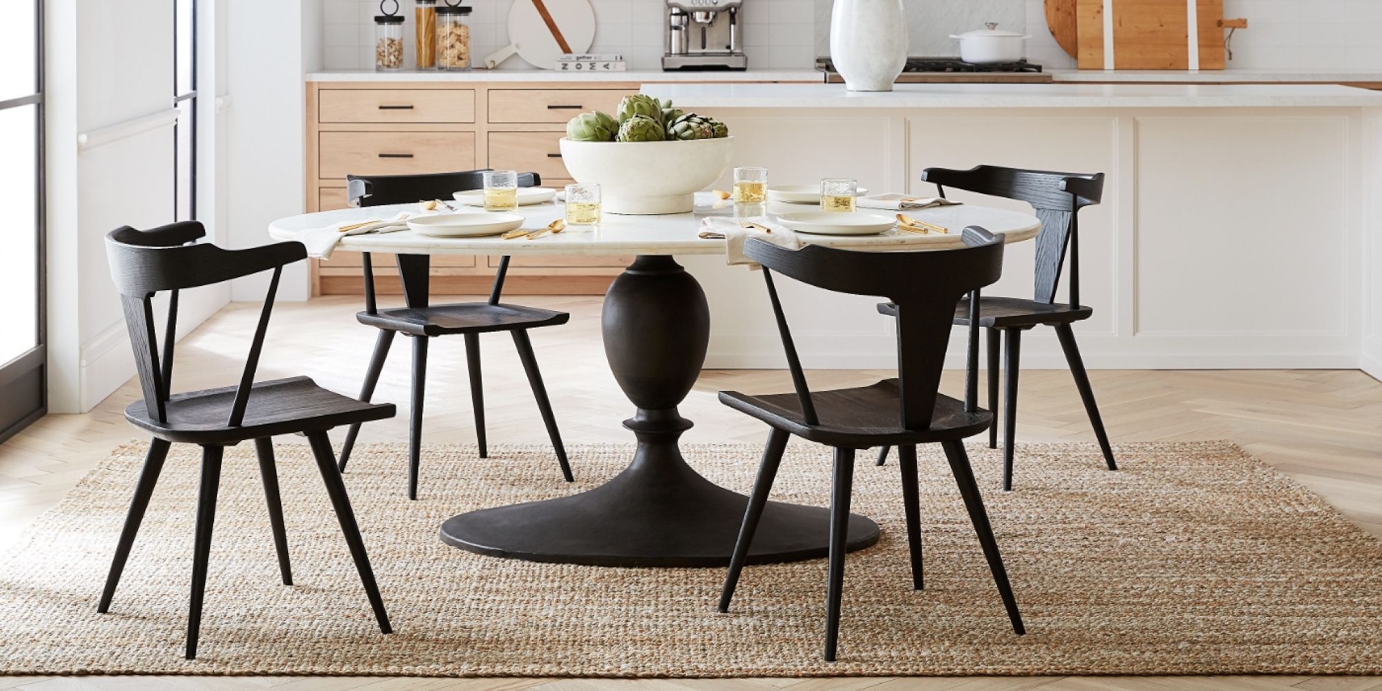 Chapman Oval Marble Pedestal Dining Table Pottery Barn