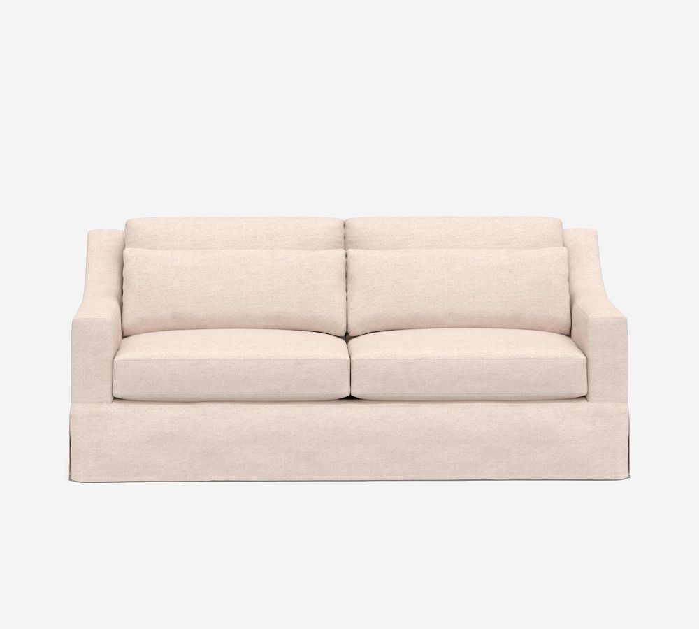 York Slope Arm Deep Seat Slipcovered Fabric Sofa Pottery Barn