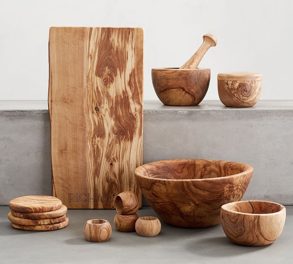 Olive Wood Serveware Collection Pottery Barn