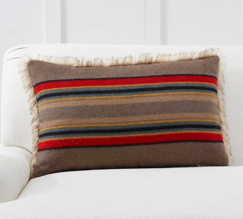 Pendleton Yakima Stripe Lumbar Throw Pillow Cover Pottery Barn