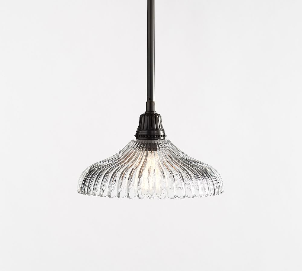 Rod Pendant Fluted Glass Pottery Barn