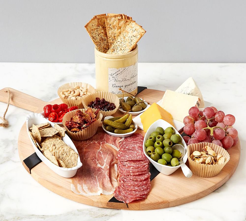 Black Striped Reclaimed Pine Wood Pizza Paddle Pottery Barn