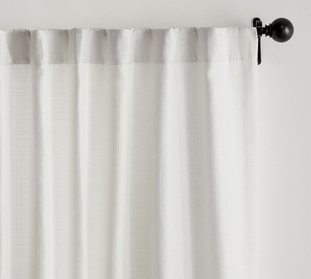 Basketweave Slub Curtain Pottery Barn