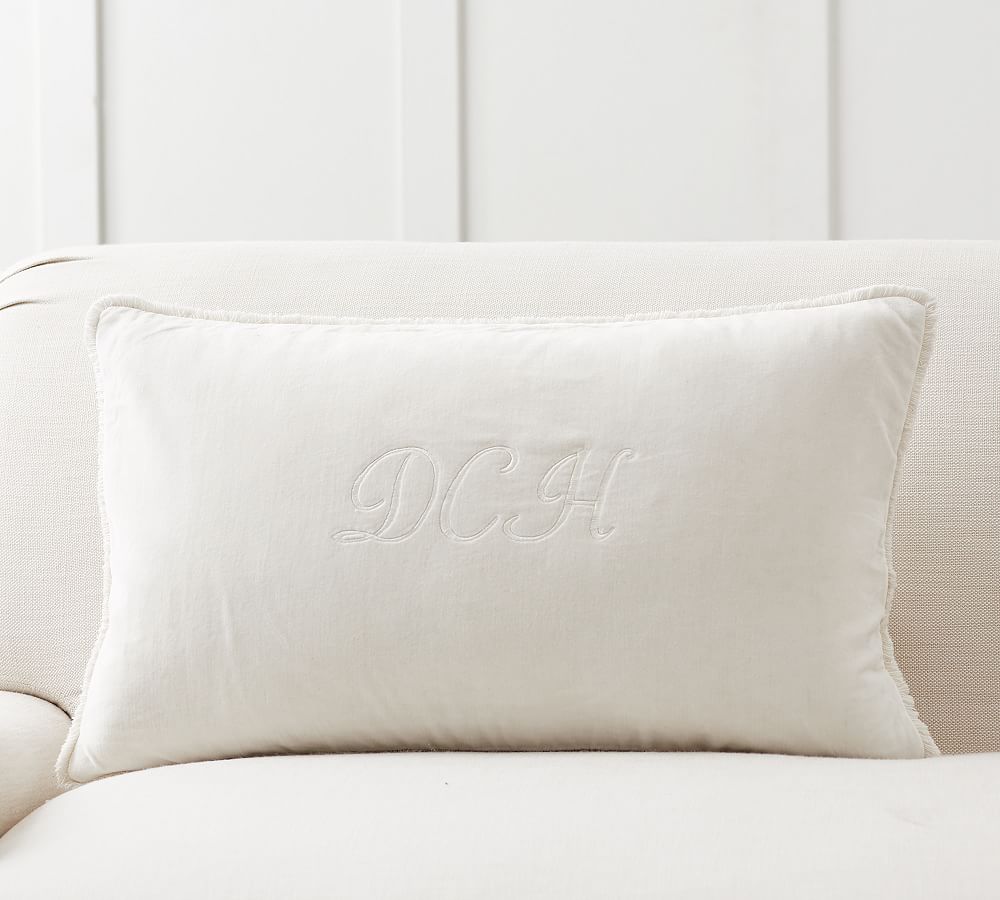 Fringe Velvet Lumbar Throw Pillow Cover Pottery Barn