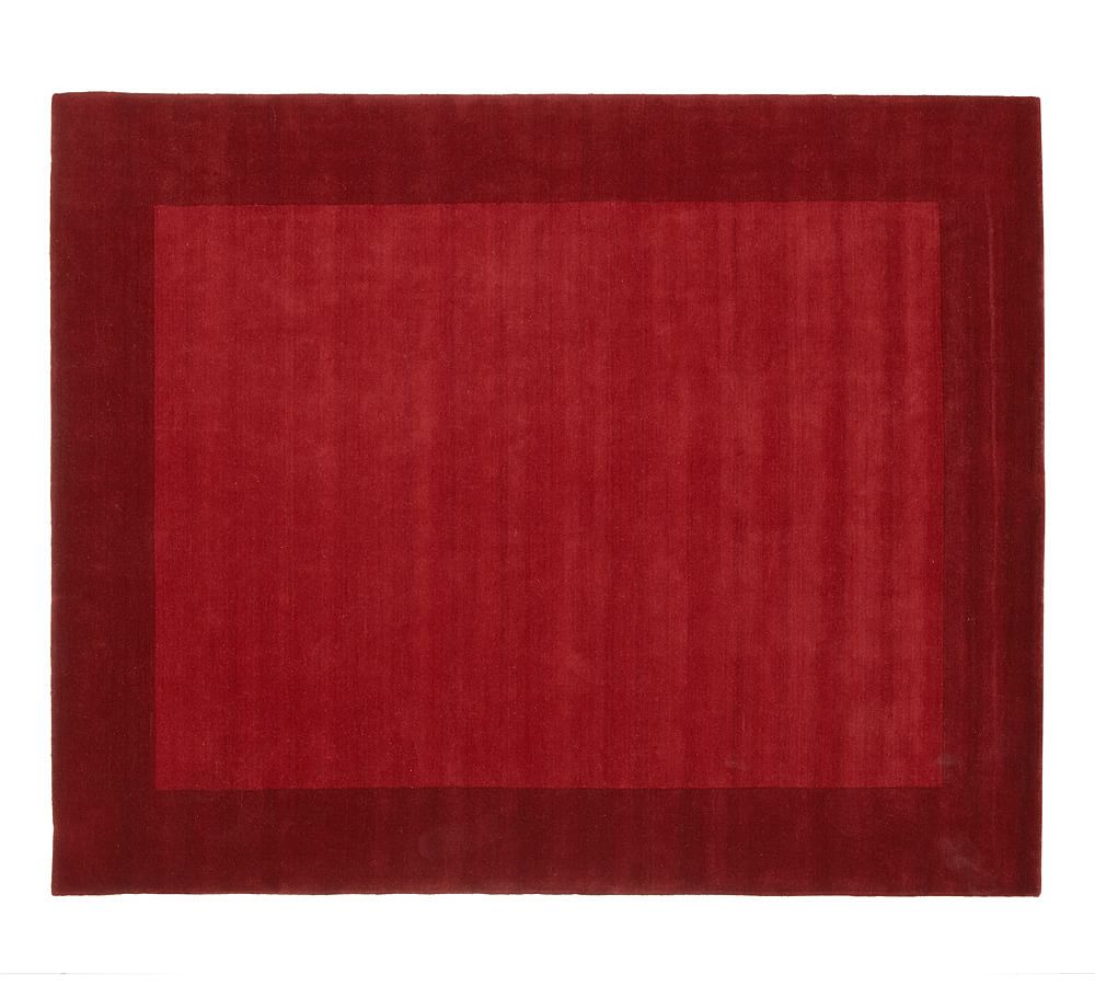 Henley Handcrafted Wool Rug Cranberry Pottery Barn