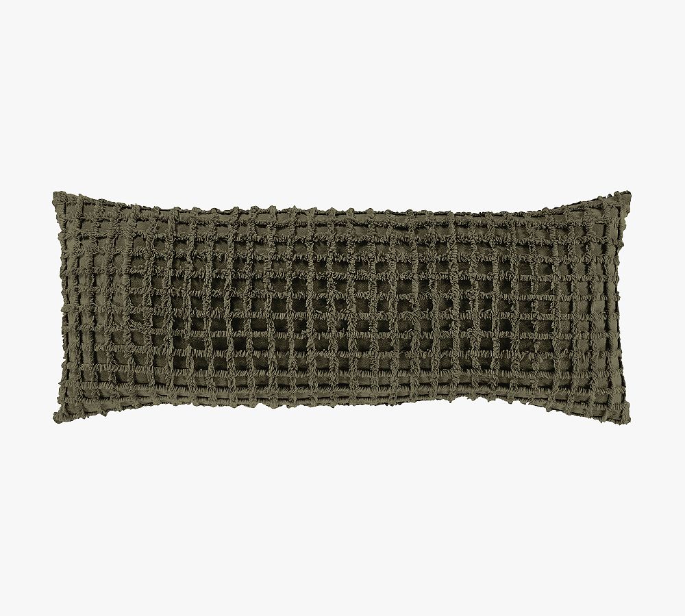 Arlette Cotton Textured Lumbar Throw Pillow Pottery Barn