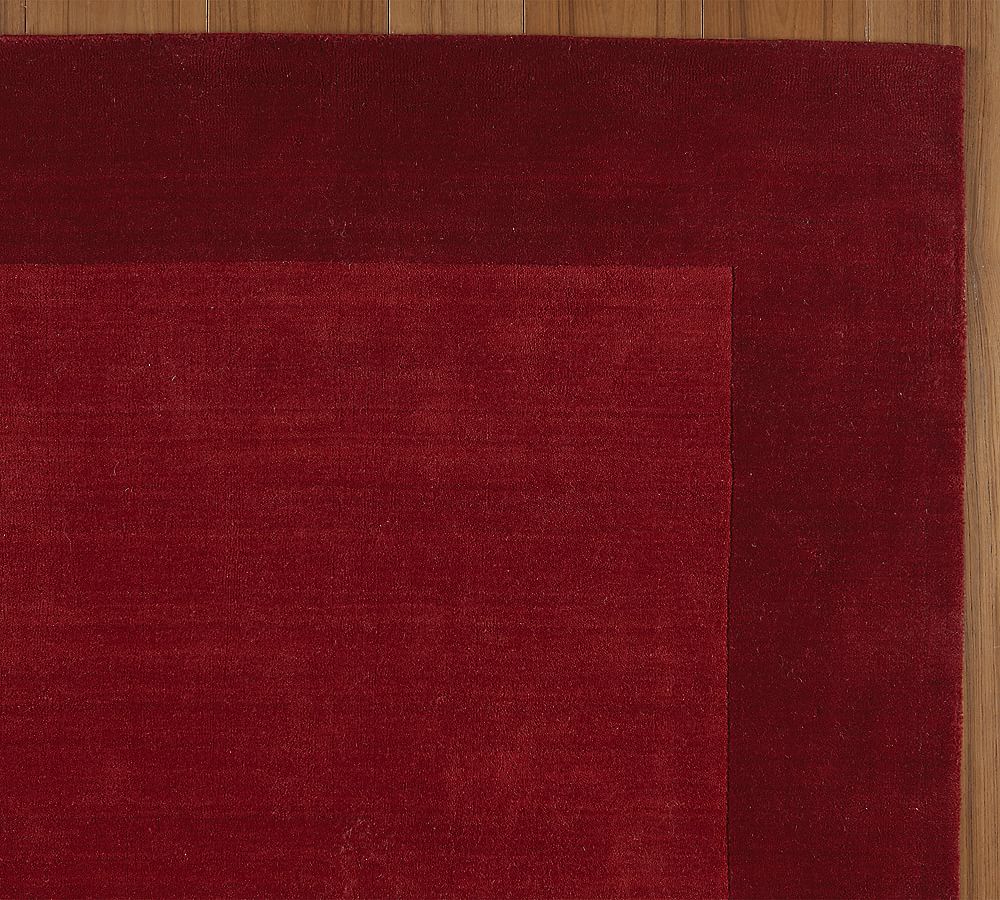 Henley Handcrafted Wool Rug Cranberry Pottery Barn