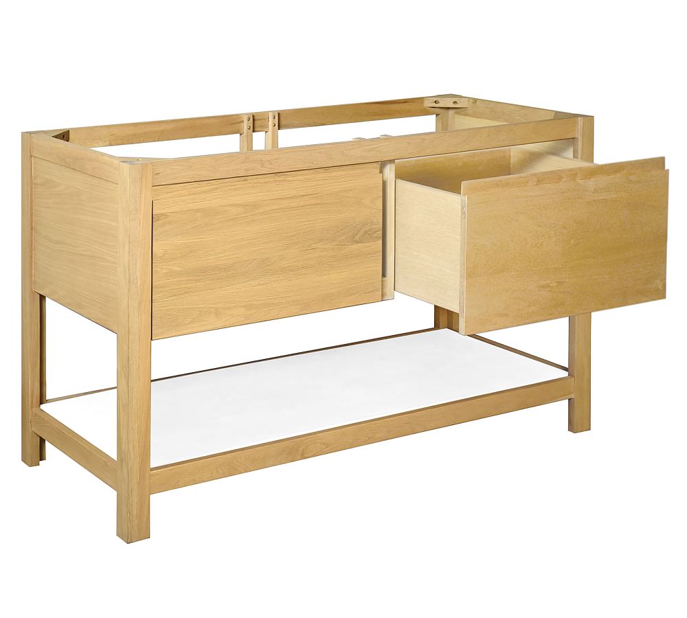 Rilen Sunrise 48” Handcrafted Single Vanity with Glass Sink Pottery Barn