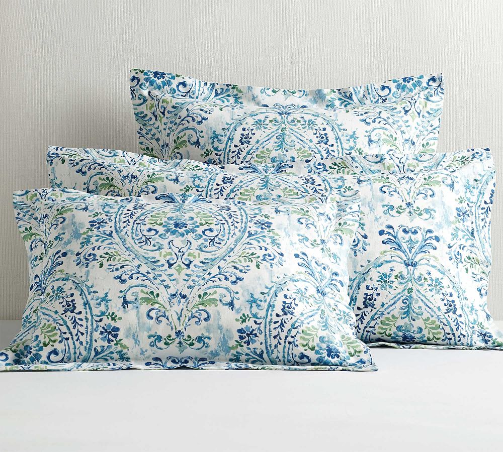 Naomi Paisley Cotton Linen Blend Sham Pottery Barn