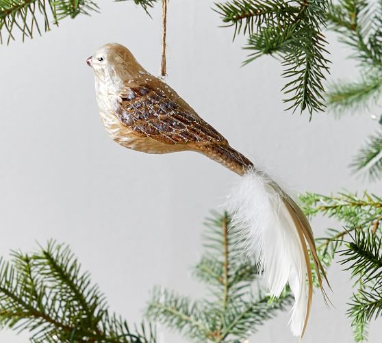 Handcrafted Mercury Glass Bird Ornament | Pottery Barn