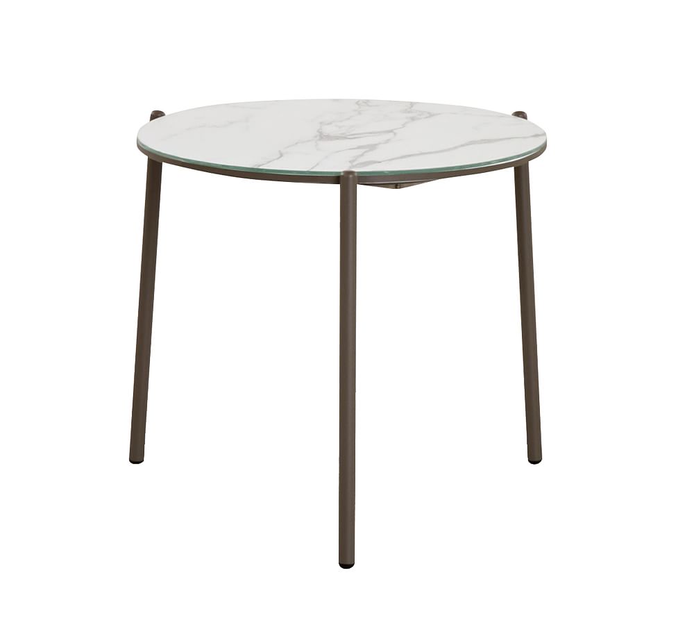 Aeko Tempered Glass Side Table Pottery Barn