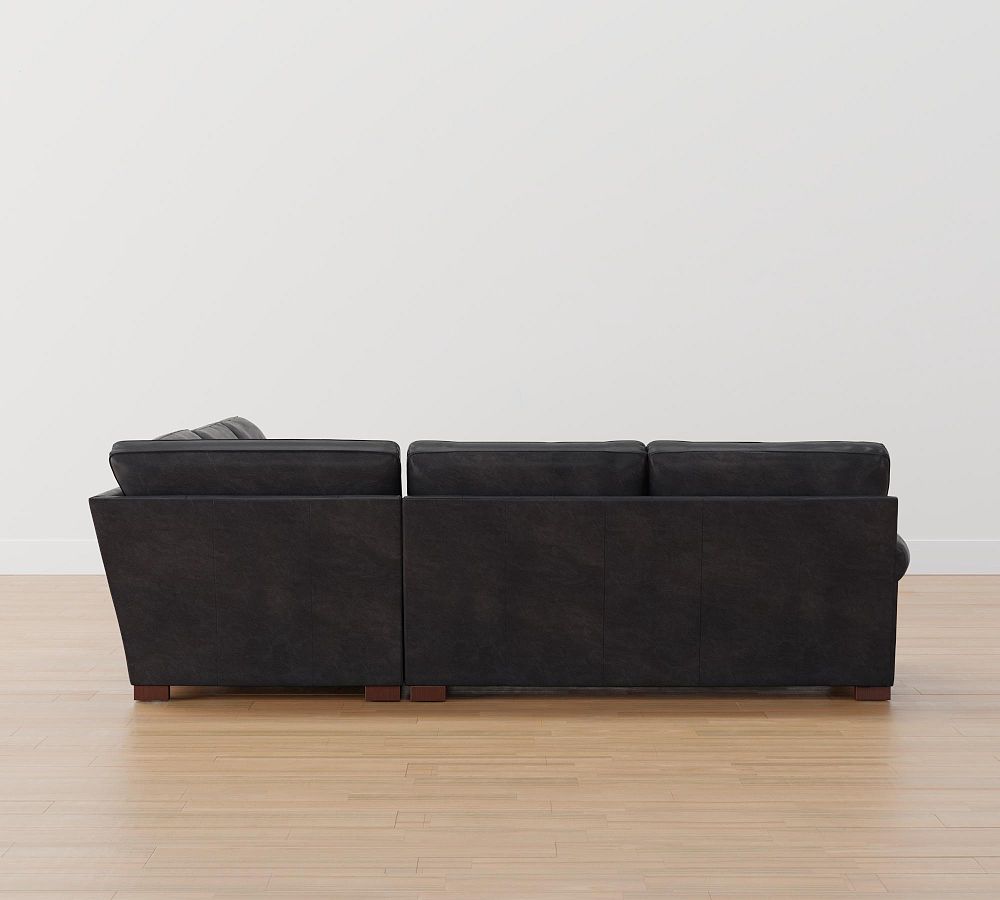 Townsend Roll Arm Leather 3Piece LSectional Pottery Barn