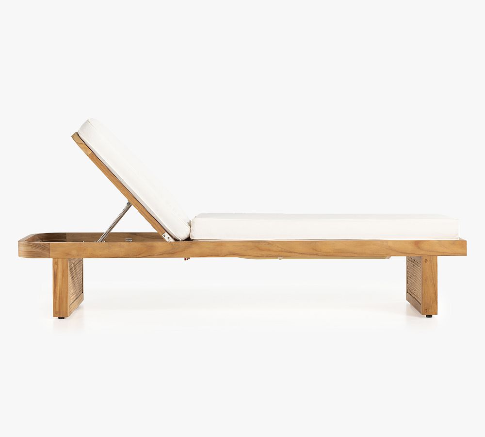 Dolores FSC® Teak Outdoor Chaise Lounge Pottery Barn