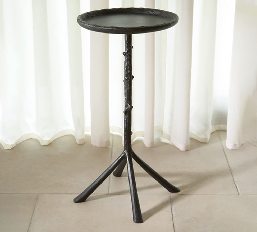Twig Round Metal Accent Table | Pottery Barn