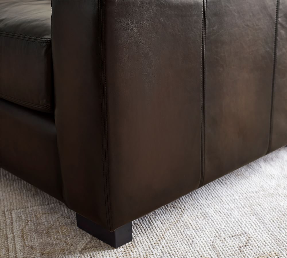 Turner Square Arm Leather Armchair Pottery Barn