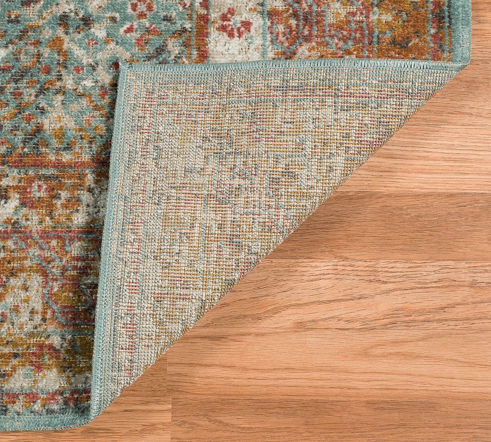 Multi Caroll Synthetic Rug Patterned Rugs Pottery Barn