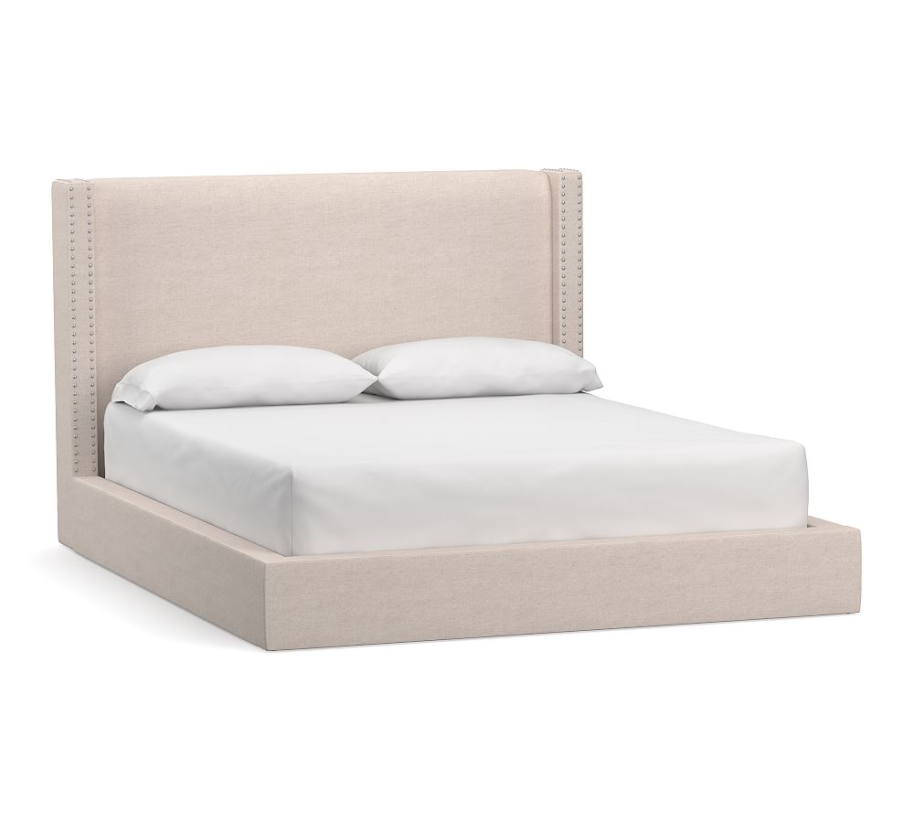 Harper Upholstered NonTufted Low Platform Bed Pottery Barn