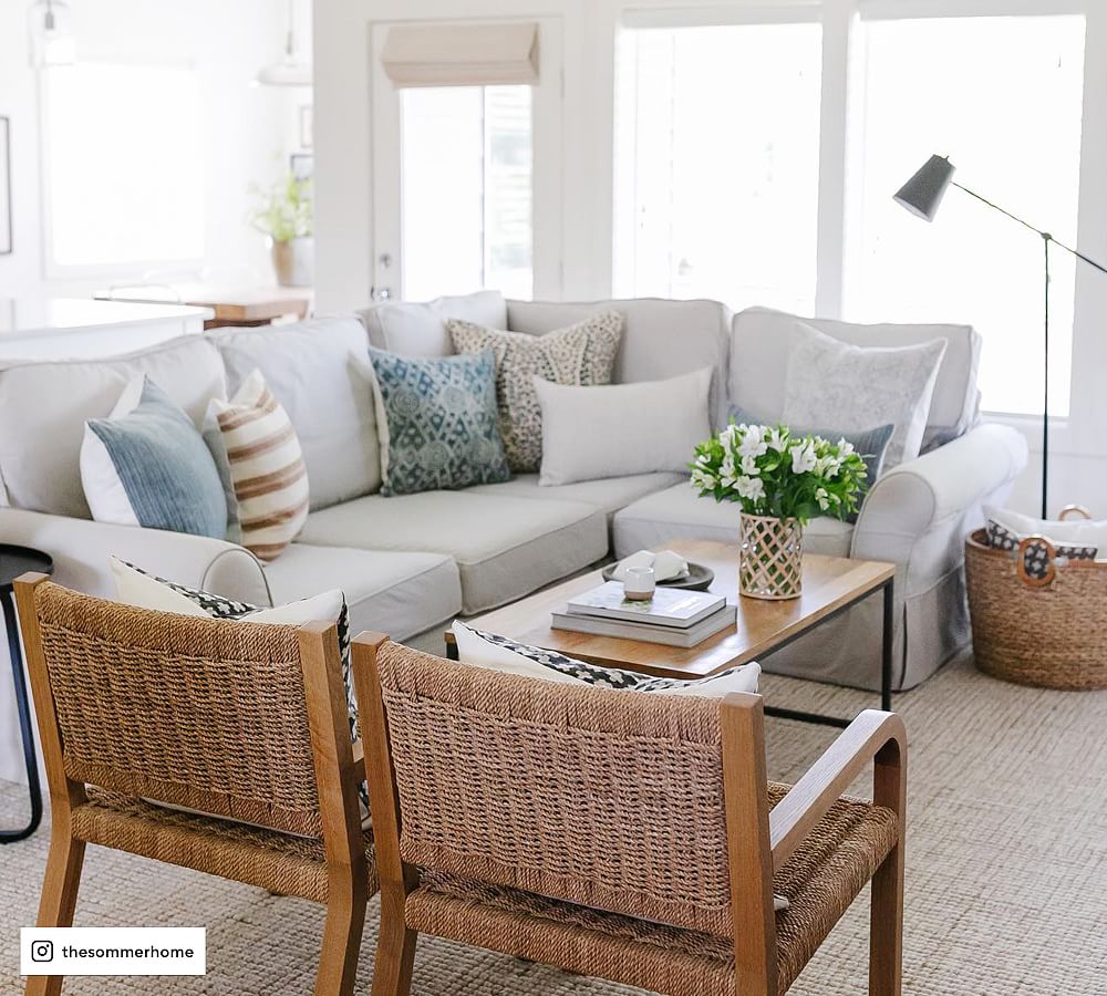 PB Comfort Roll Arm Slipcovered 3Piece Sectional Pottery Barn