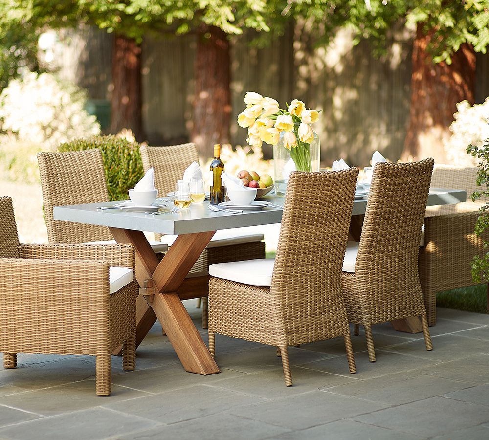 Torrey Wicker Outdoor Dining Side Chair | Pottery Barn