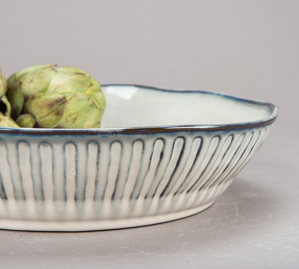 Colonnade Stoneware Serving Bowl & Platter Set Pottery Barn