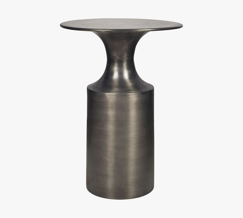 Luciano Round Metal Accent Table | Pottery Barn
