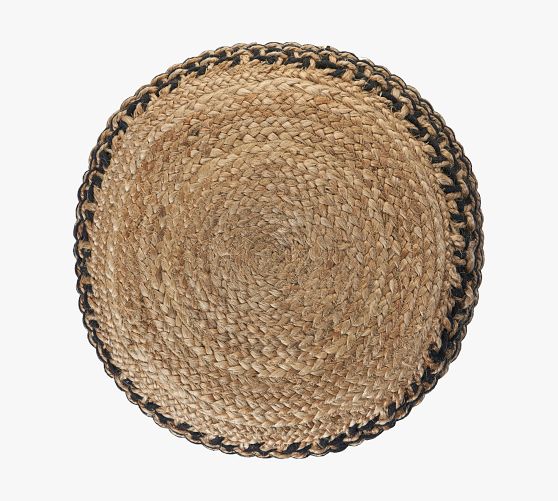 Handwoven Basketweave Jute Pouf | Pottery Barn