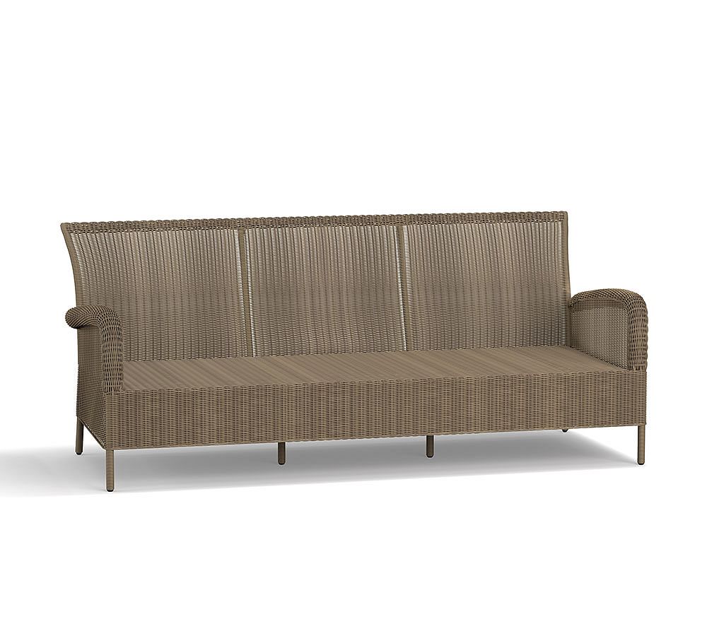 AllWeather Wicker Outdoor Sofa Pottery Barn
