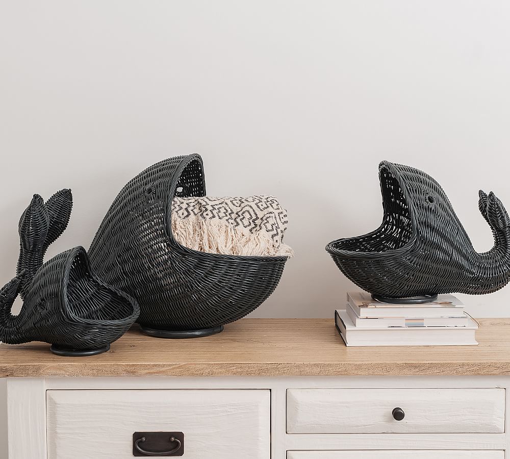 Decorative Woven Whale Baskets, Set of 3 Pottery Barn