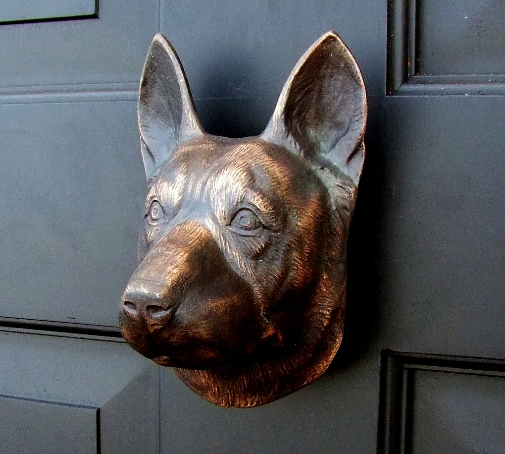 Bronze German Shepherd Door Knocker