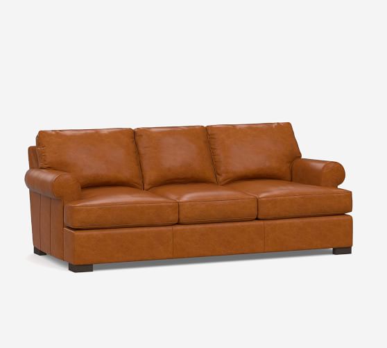 Townsend Roll Arm Leather Sofa | Pottery Barn