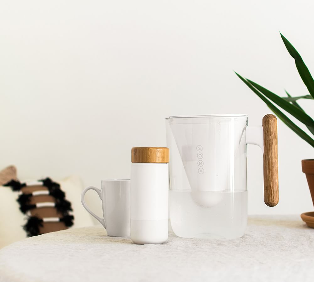Soma + 10-Cup Pitcher with Bamboo Handle