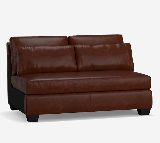 Build Your Own York Square Arm Deep Seat Leather Sectional Components