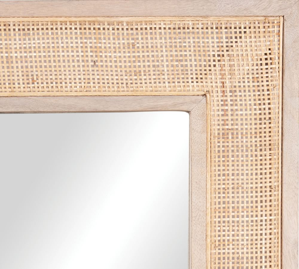 OPEN BOX: Arya Rectangle Wooden Wall Mirror | Pottery Barn